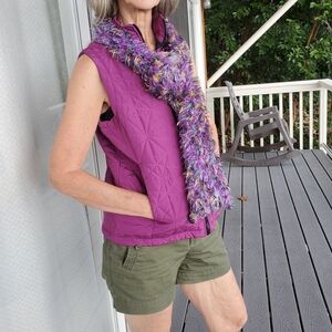 Magenta Quilted Vest by JANE ASHLEY NWT